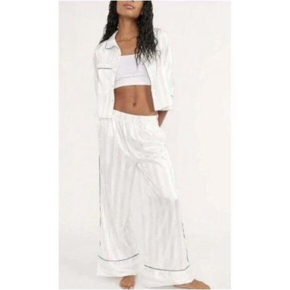 Intimately Free People Pajama Ivory Pajama Party Sleep Set L - Picture 1 of 9